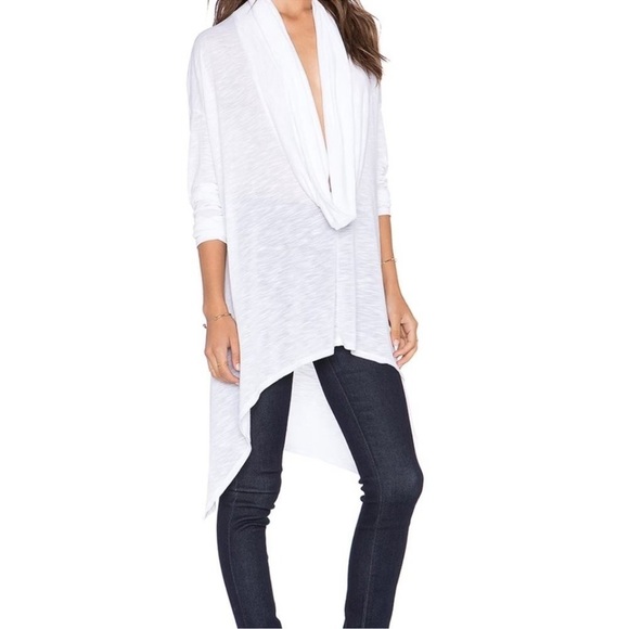 Michael Stars Oversized Cowl Neck Loose Fit Slub Knit Brown Thin Sweater Top - Picture 2 of 10